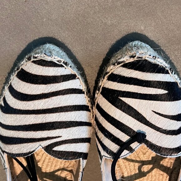 Boden Isabella Haircalf Zebra Espadrilles, Size 40, EUC - Picture 4 of 7